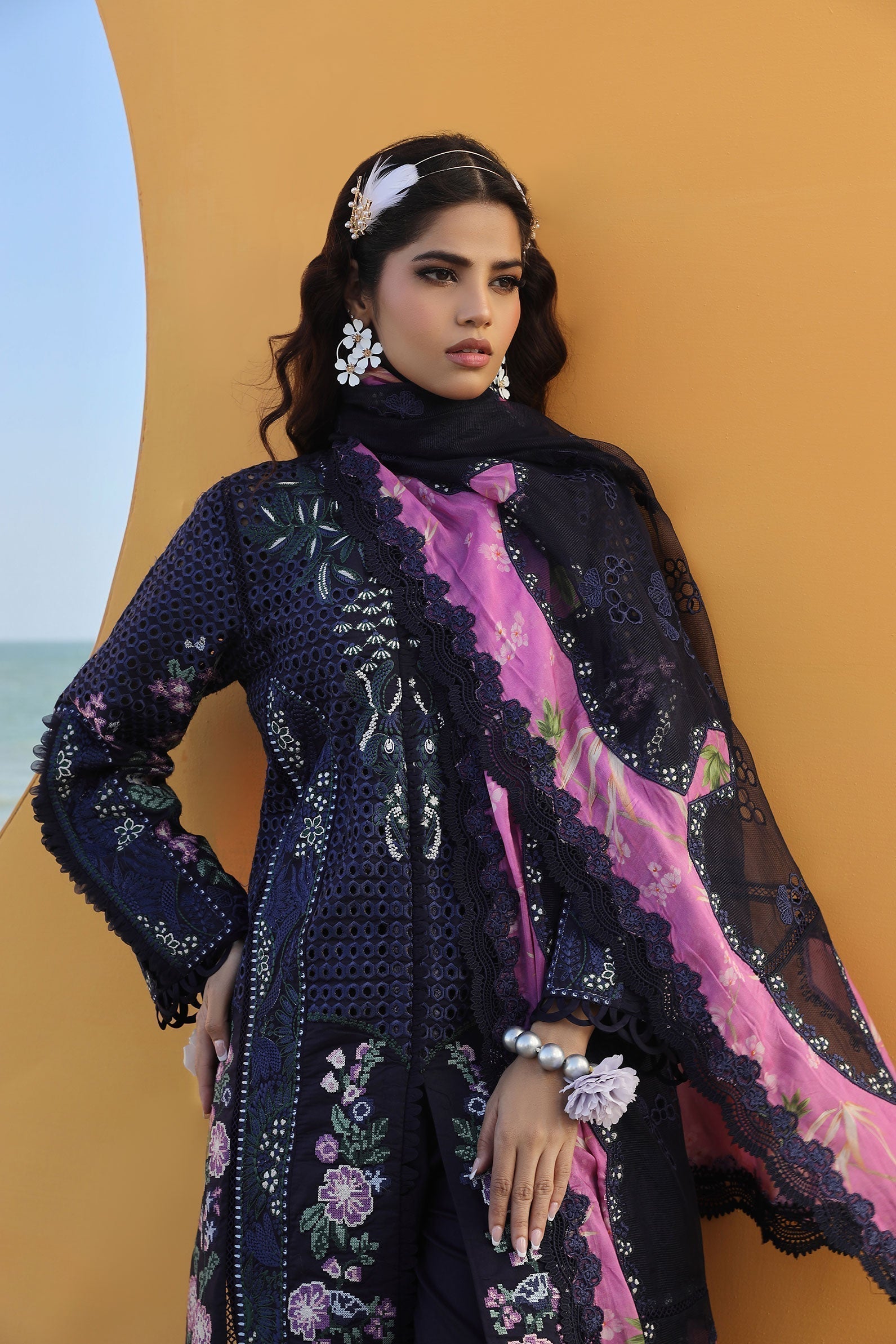 Maryam Hussain | Luxury Lawn 24 | ZOYA - Riwayat-e-Khas
