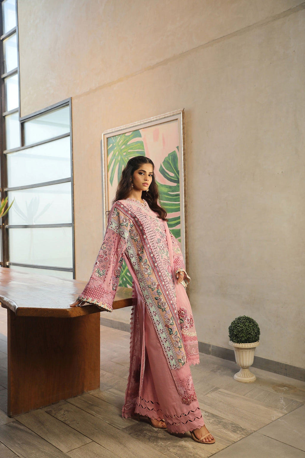 Maryam Hussain | Luxury Lawn 24 | CORAL - Riwayat-e-Khas