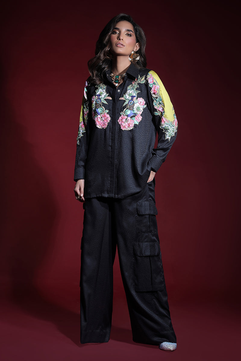 Wardha Saleem | Luxury Pret Fusion Wear | ONYX CORD-SET (2PC) - Riwayat-e-Khas
