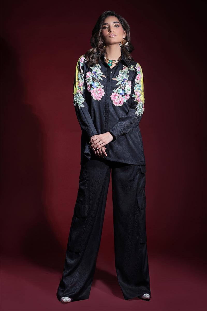 Wardha Saleem | Luxury Pret Fusion Wear | ONYX CORD-SET (2PC) - Riwayat-e-Khas