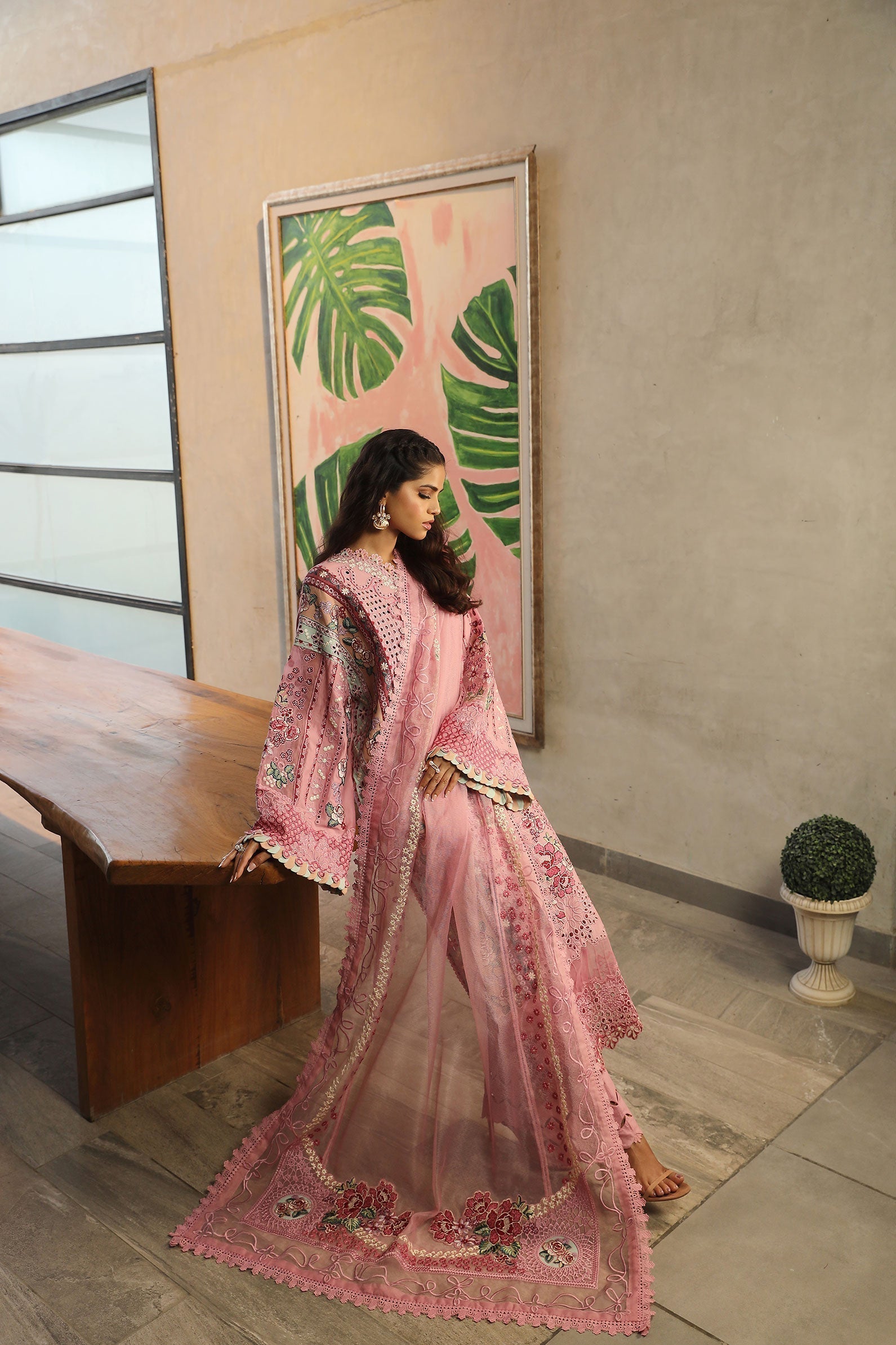 Maryam Hussain | Luxury Lawn 24 | CORAL - Riwayat-e-Khas