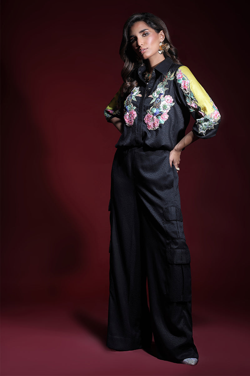 Wardha Saleem | Luxury Pret Fusion Wear | ONYX CORD-SET (2PC) - Riwayat-e-Khas