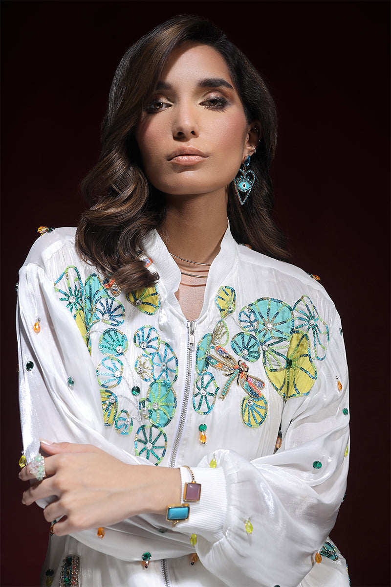 Wardha Saleem | Luxury Pret Fusion Wear | ZARA BOMBER JACKET WITH CARGO PANTS (2PC) - Riwayat-e-Khas