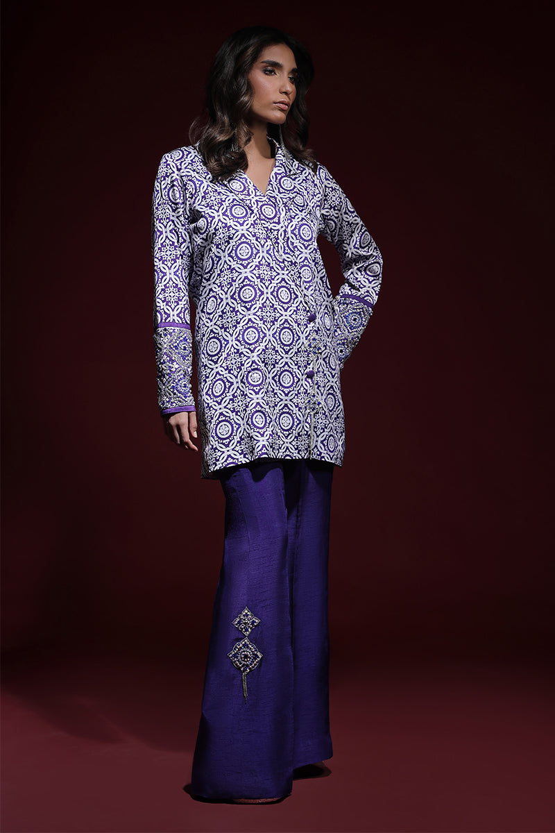 Wardha Saleem | Luxury Pret Fusion Wear | SAPHIR FORMAL CORD-SET (2PC) - Riwayat-e-Khas