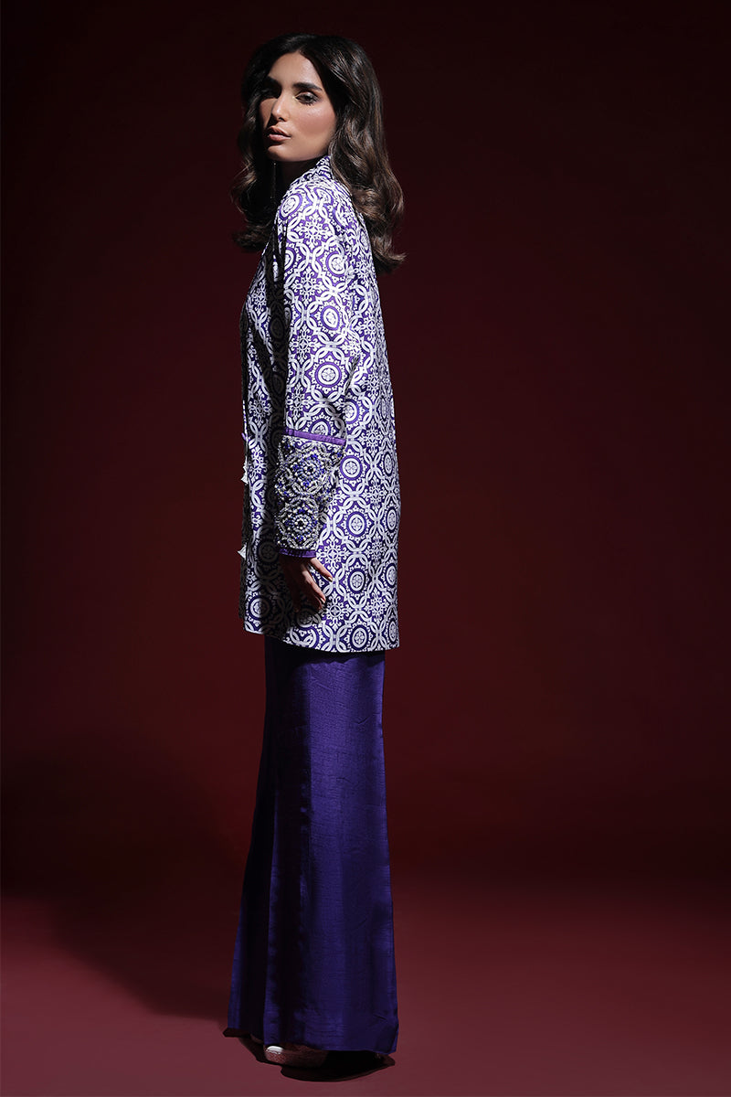 Wardha Saleem | Luxury Pret Fusion Wear | SAPHIR FORMAL CORD-SET (2PC) - Riwayat-e-Khas