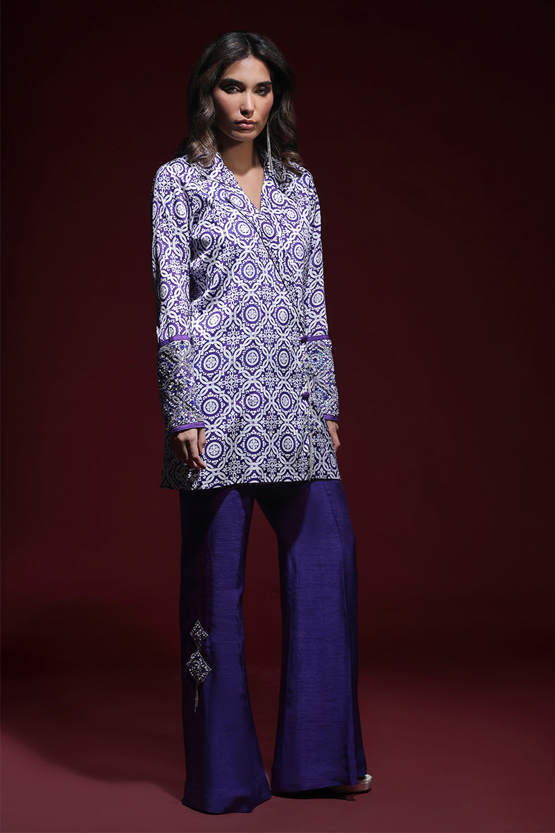 Wardha Saleem | Luxury Pret Fusion Wear | SAPHIR FORMAL CORD-SET (2PC) - Riwayat-e-Khas