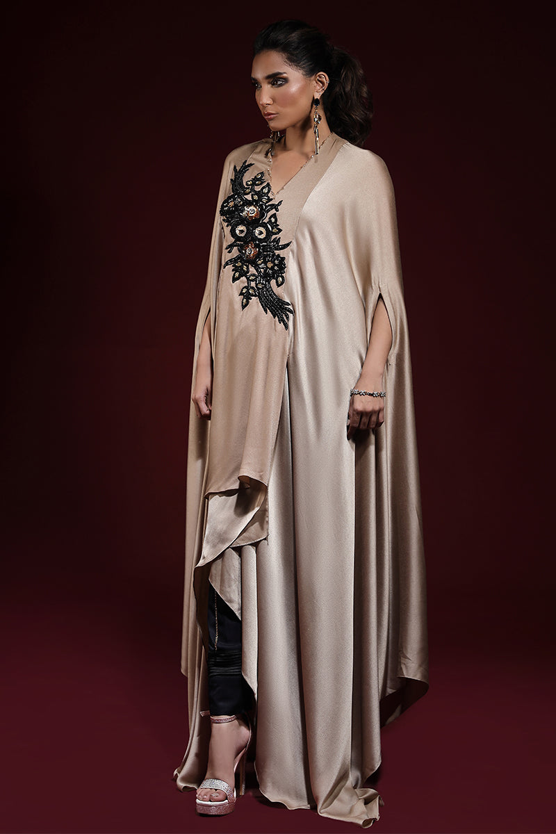 Wardha Saleem | Luxury Pret Fusion Wear | SAHARA DRAPE WITH PANTS (2PC) - Riwayat-e-Khas
