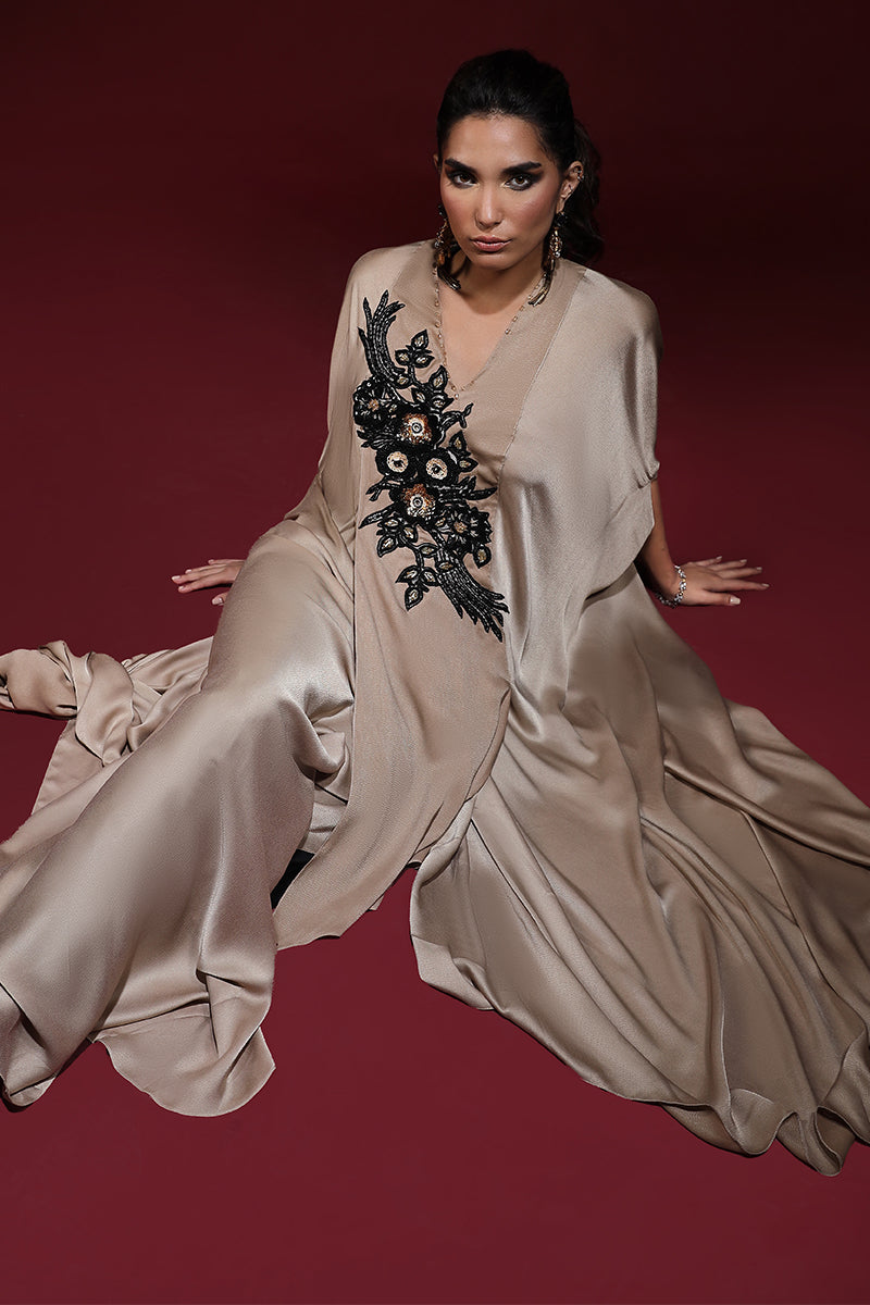 Wardha Saleem | Luxury Pret Fusion Wear | SAHARA DRAPE WITH PANTS (2PC) - Riwayat-e-Khas