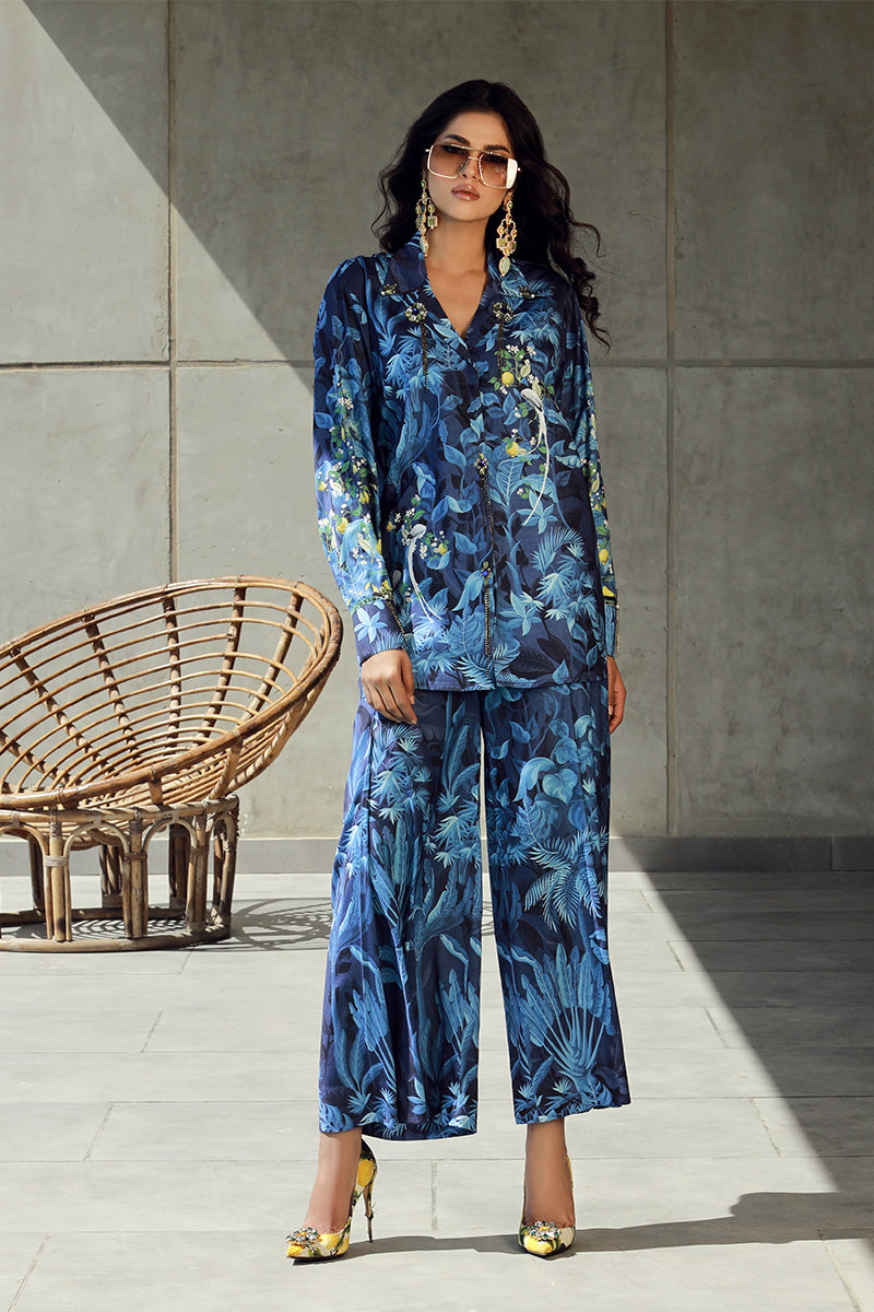 Wardha Saleem | Luxury Pret Fusion Wear | FLORA (2PC) - Riwayat-e-Khas