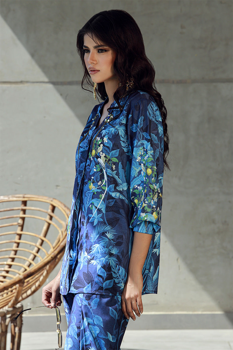 Wardha Saleem | Luxury Pret Fusion Wear | FLORA (2PC) - Riwayat-e-Khas