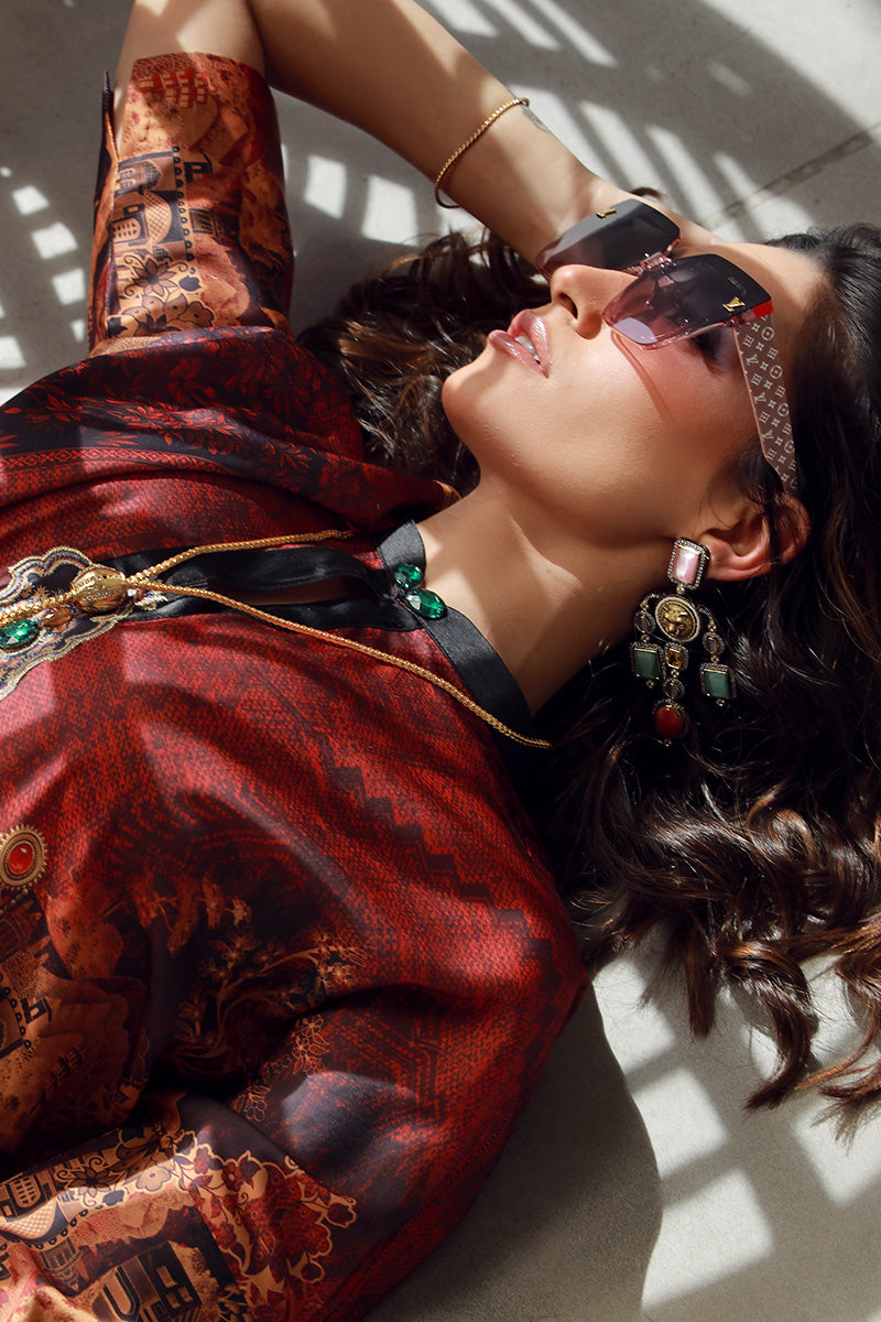 Wardha Saleem | Luxury Pret Fusion Wear | HAZEL (2PC) - Riwayat-e-Khas