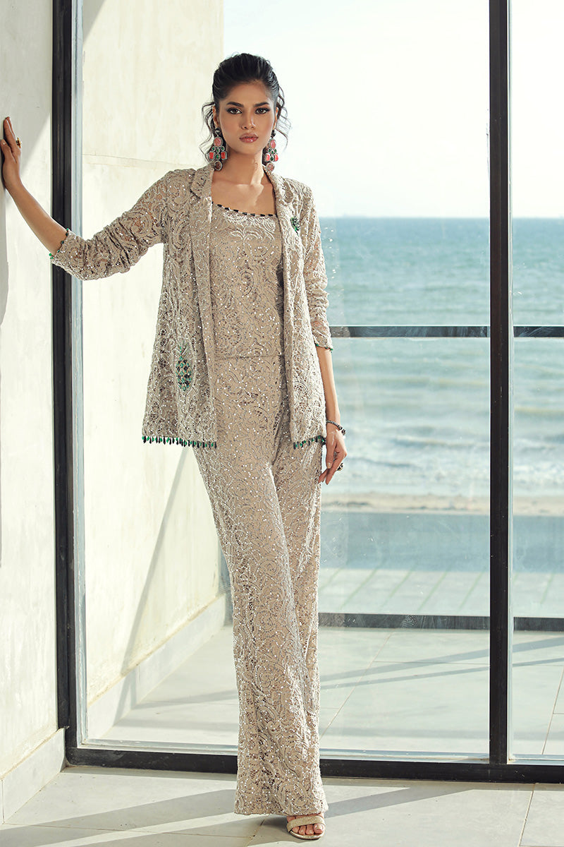 Wardha Saleem | Luxury Pret Fusion Wear | GIA (3PC) - Riwayat-e-Khas
