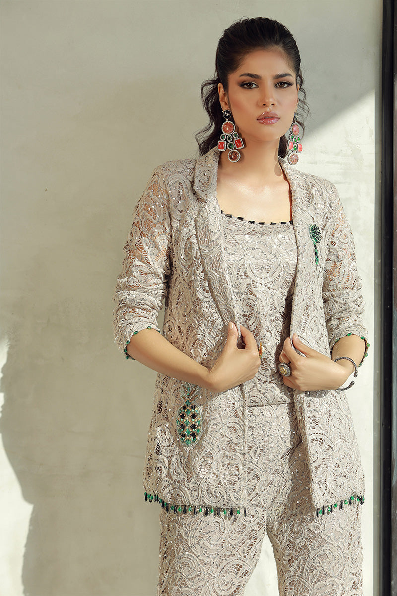 Wardha Saleem | Luxury Pret Fusion Wear | GIA (3PC) - Riwayat-e-Khas