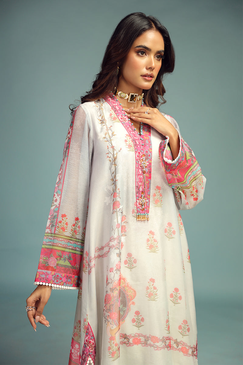 Wardha Saleem | Luxury Pret Traditional Wear | GUL BAHAAR SHIRT WITH DUPATTA (2 PC) - Riwayat-e-Khas