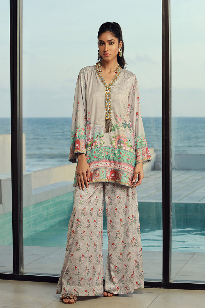 Wardha Saleem | Luxury Pret Fusion Wear | LILA (2PC) - Riwayat-e-Khas