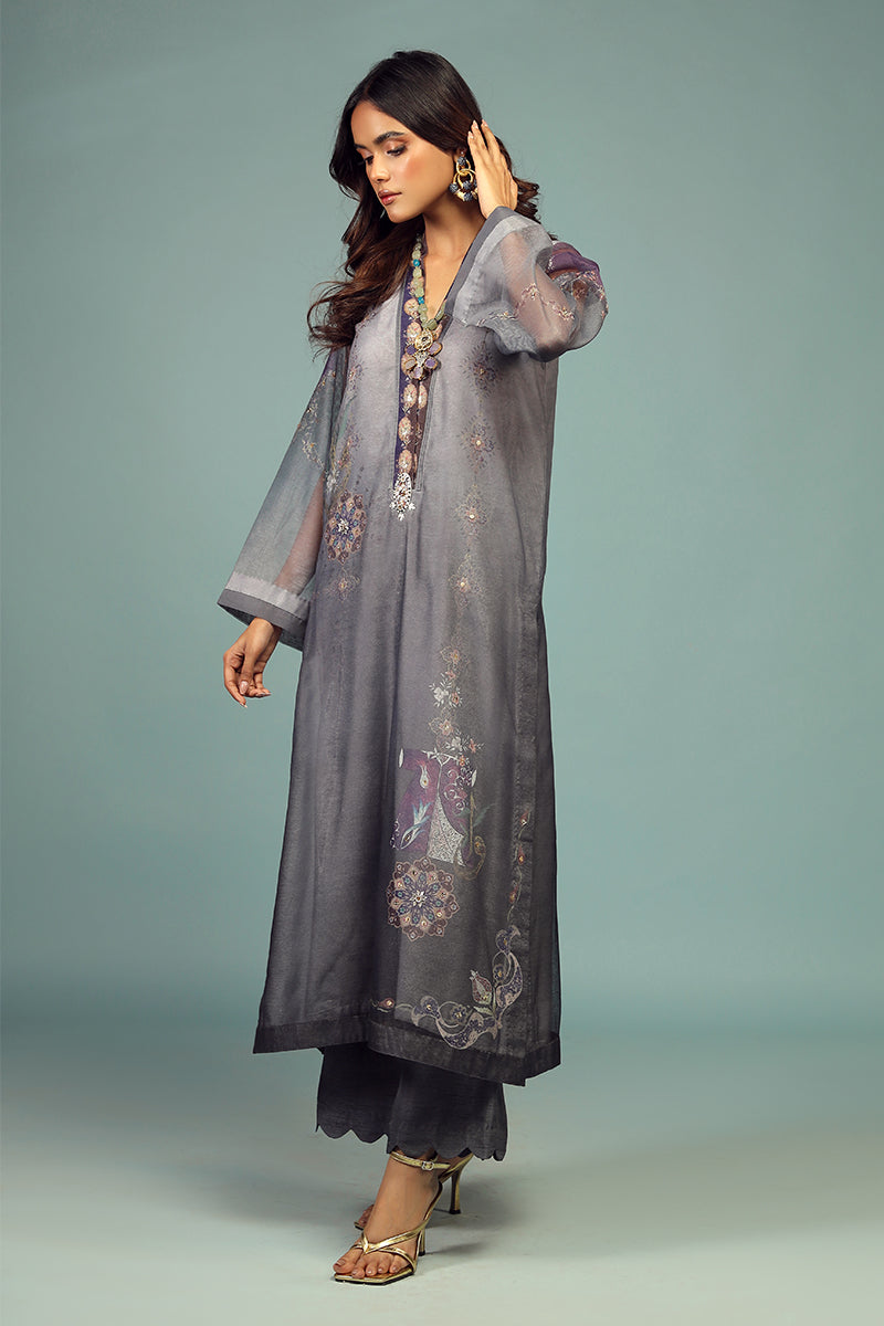 Wardha Saleem | Luxury Pret Traditional Wear | DARVESH SHIRT WITH DUPATTA ( 2 PC) - Riwayat-e-Khas