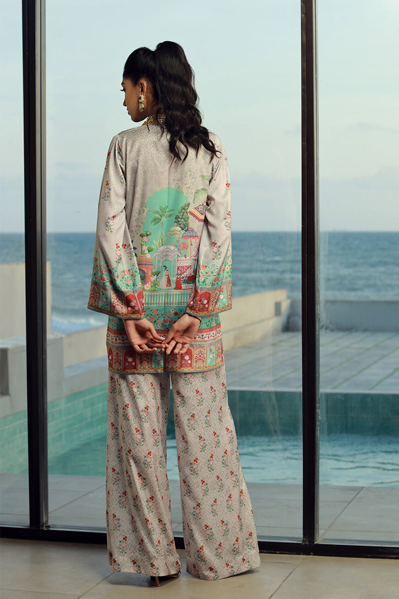 Wardha Saleem | Luxury Pret Fusion Wear | LILA (2PC) - Riwayat-e-Khas