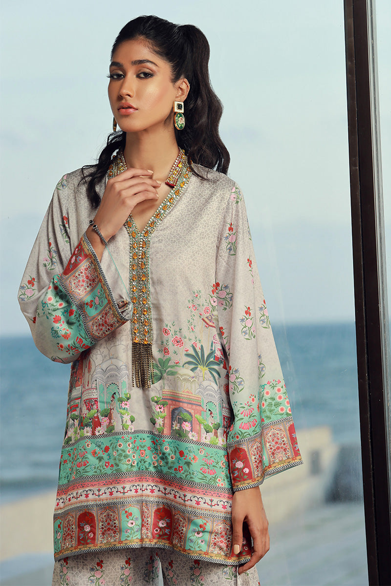 Wardha Saleem | Luxury Pret Fusion Wear | LILA (2PC) - Riwayat-e-Khas