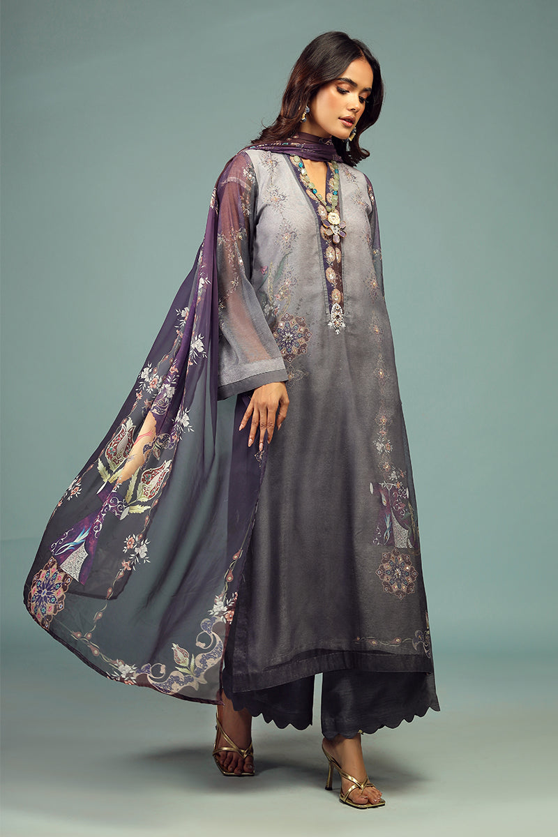 Wardha Saleem | Luxury Pret Traditional Wear | DARVESH SHIRT WITH DUPATTA ( 2 PC) - Riwayat-e-Khas