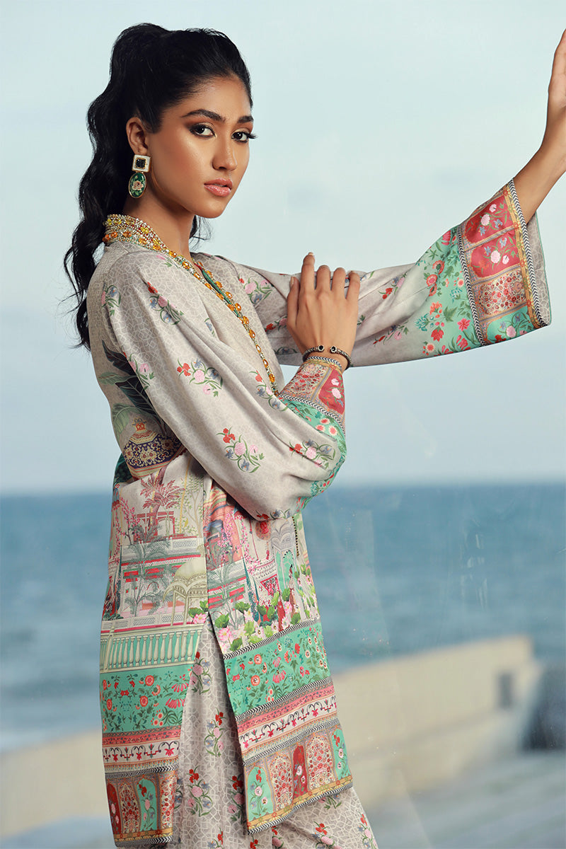 Wardha Saleem | Luxury Pret Fusion Wear | LILA (2PC) - Riwayat-e-Khas