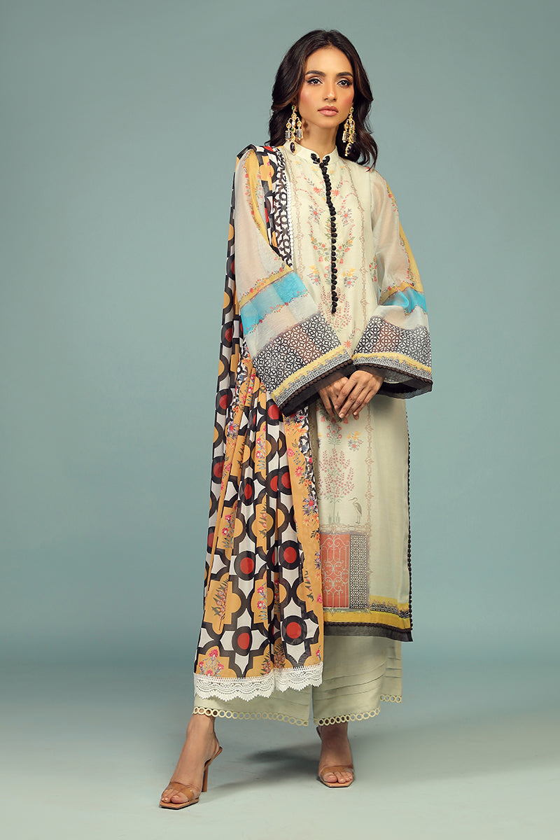 Wardha Saleem | Luxury Pret Traditional Wear | BARAHDARI SHIRT WITH DUPATTA ( 2 PC) - Riwayat-e-Khas