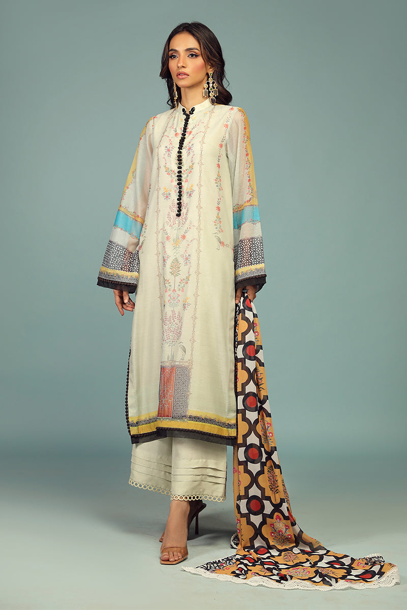 Wardha Saleem | Luxury Pret Traditional Wear | BARAHDARI SHIRT WITH DUPATTA ( 2 PC) - Riwayat-e-Khas