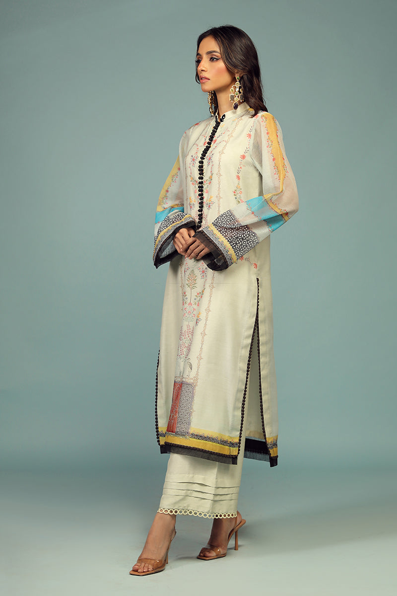 Wardha Saleem | Luxury Pret Traditional Wear | BARAHDARI SHIRT WITH DUPATTA ( 2 PC) - Riwayat-e-Khas