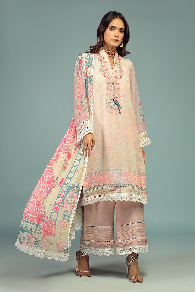Wardha Saleem | Luxury Pret Traditional Wear | KOEL SHIRT WITH DUPATTA ( 2 PC) - Riwayat-e-Khas