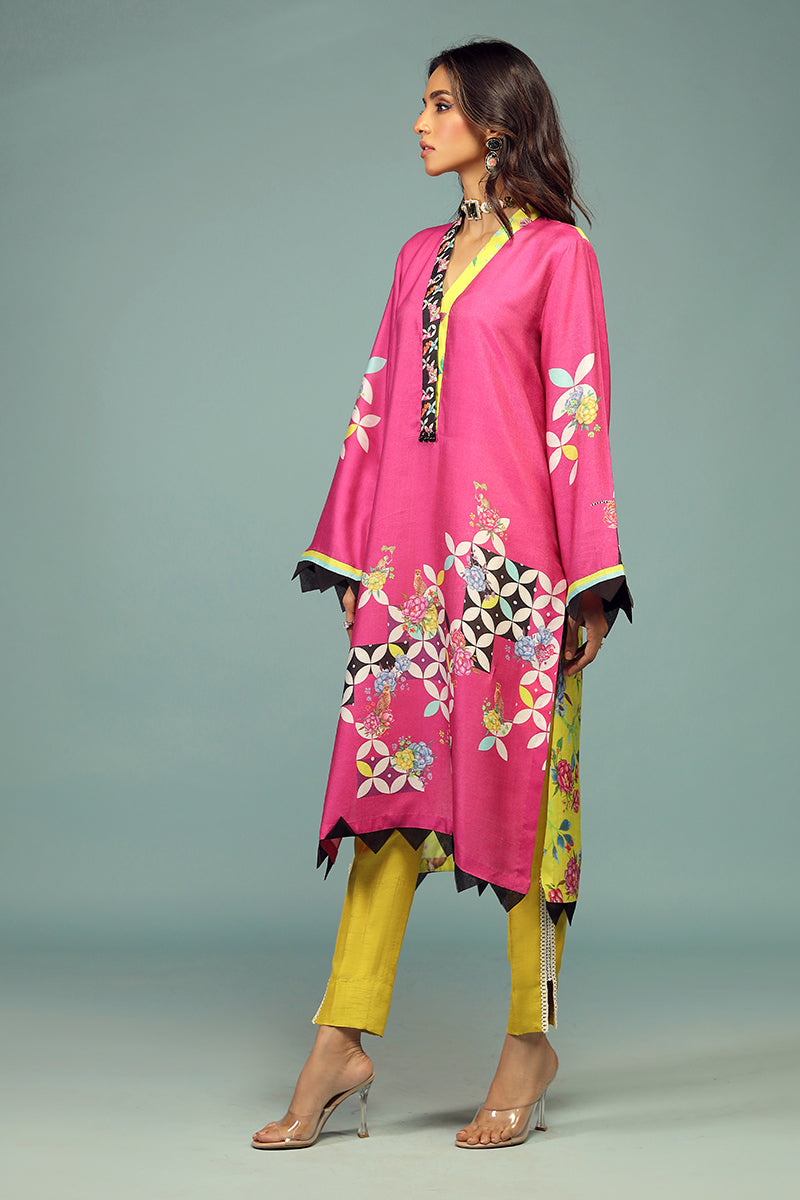 Wardha Saleem | Luxury Pret Traditional Wear | SHIKARGAH SHIRT WITH DUPATTA ( 2 PC) - Riwayat-e-Khas