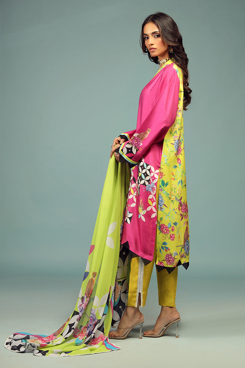 Wardha Saleem | Luxury Pret Traditional Wear | SHIKARGAH SHIRT WITH DUPATTA ( 2 PC) - Riwayat-e-Khas