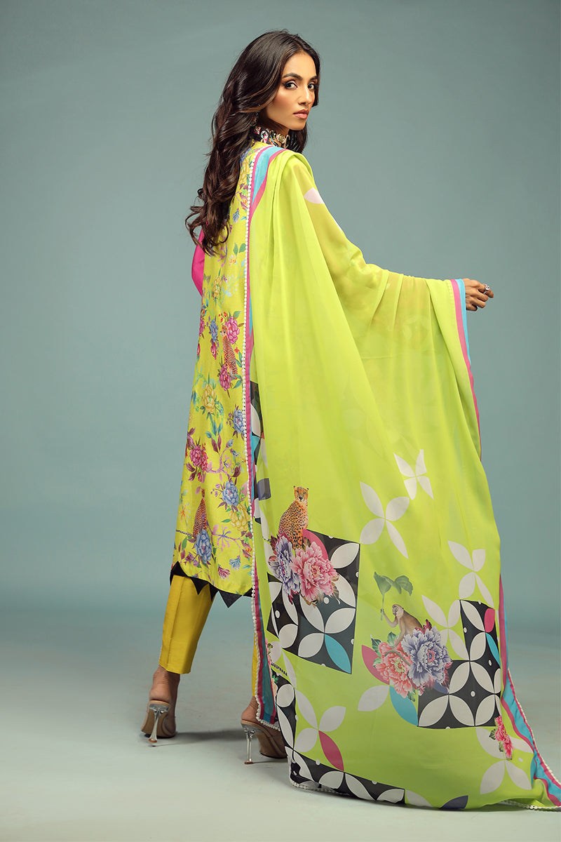 Wardha Saleem | Luxury Pret Traditional Wear | SHIKARGAH SHIRT WITH DUPATTA ( 2 PC) - Riwayat-e-Khas