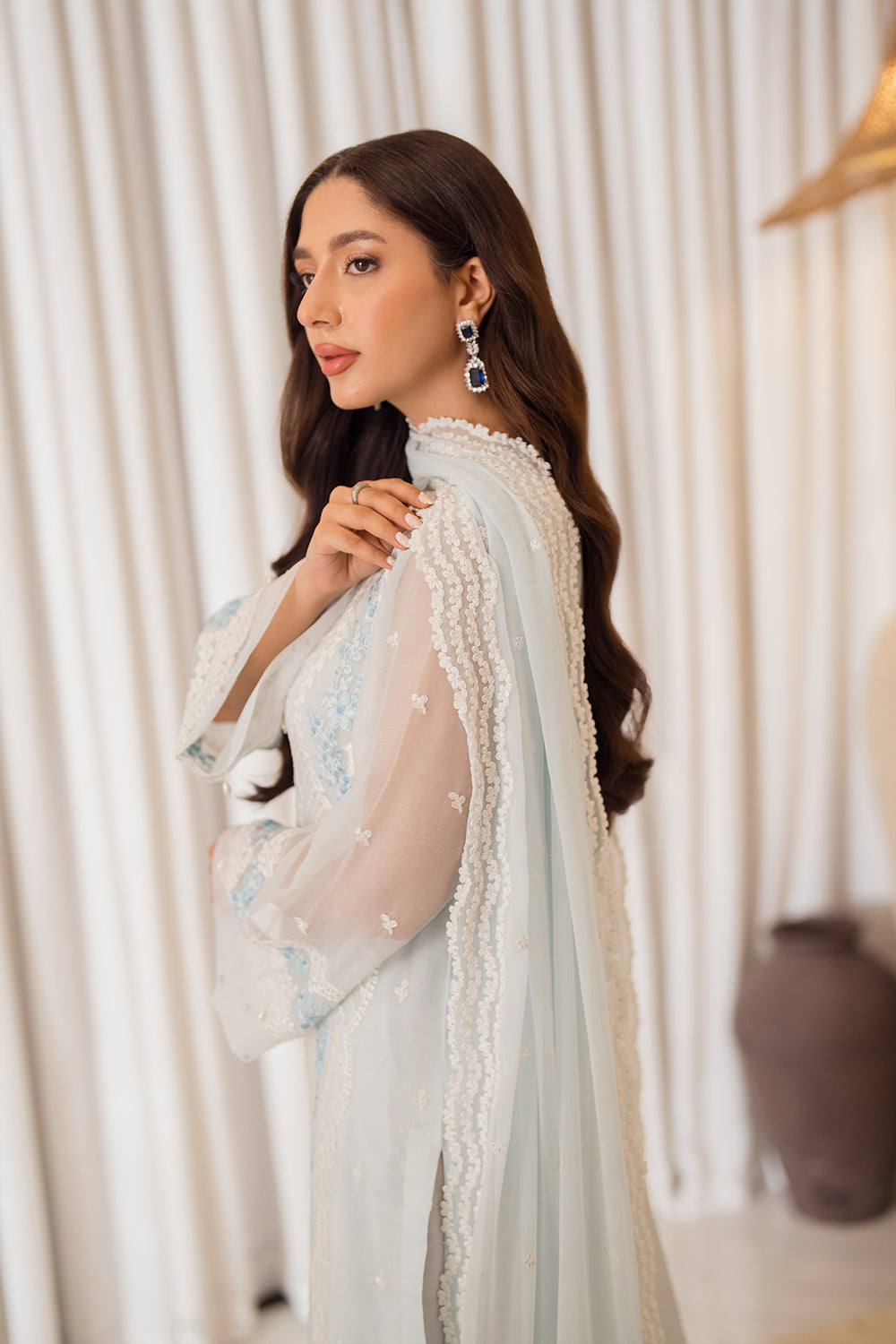 Azure | Ensembles Embroidered Formals | Ocean Whisper - Riwayat-e-Khas