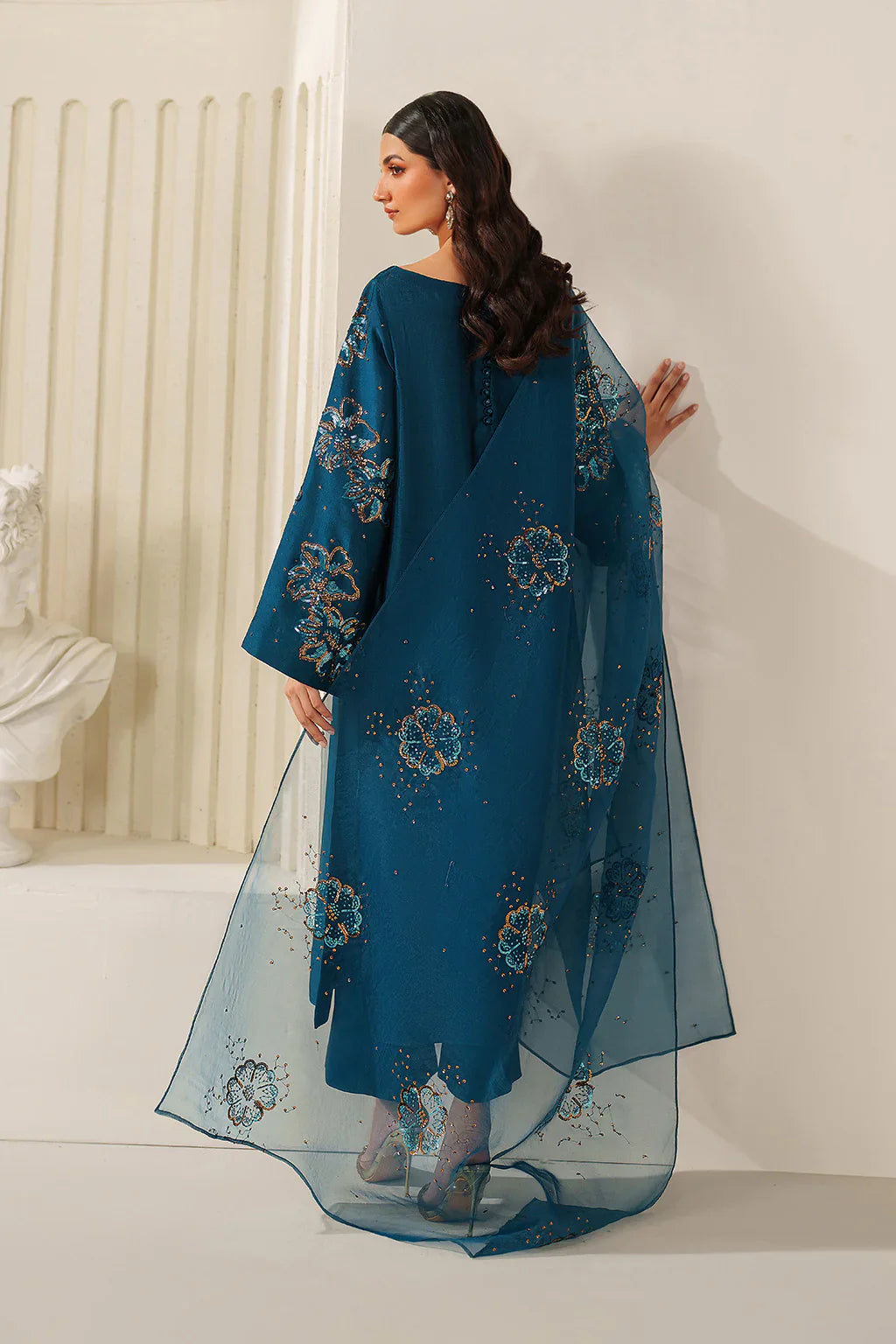 Iznik | Festive Formals | UE-616 Embroidered Ramen Silk