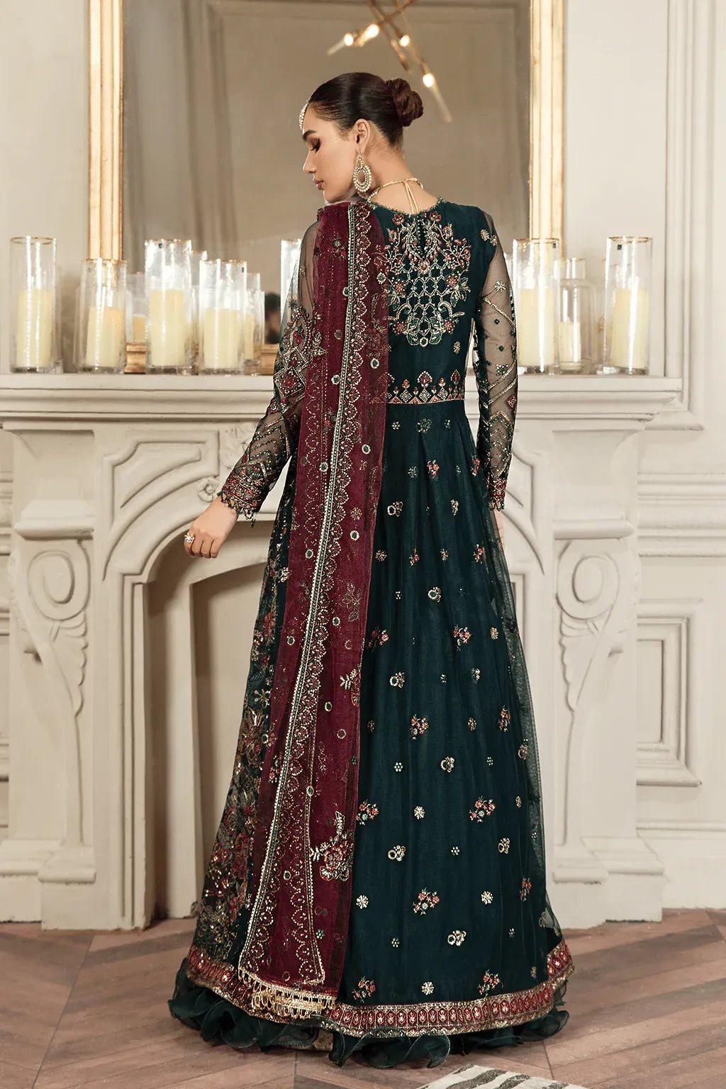 Zarif | Mehroz Formals | PINE GREEN - House Of Anaya