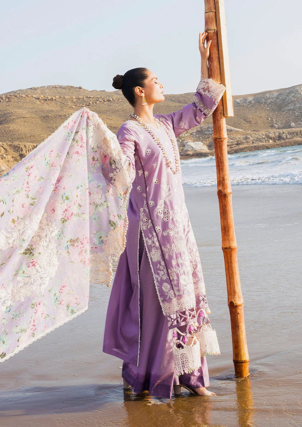 Elaf Premium | Hai Kuch Festive Lawn 24 | EHK-02A Banafsha - House Of Anaya