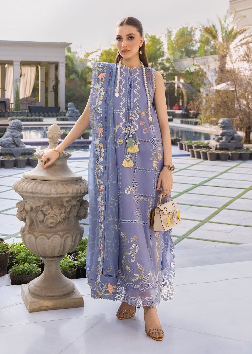 Crimson | Flow By Crimson Lawn'26 | FLORAL SERENITY-D1B