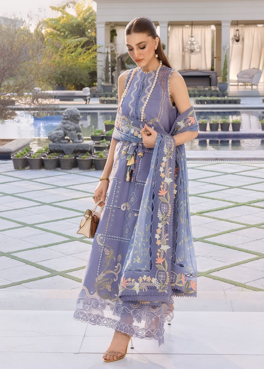 Crimson | Flow By Crimson Lawn'26 | FLORAL SERENITY-D1B