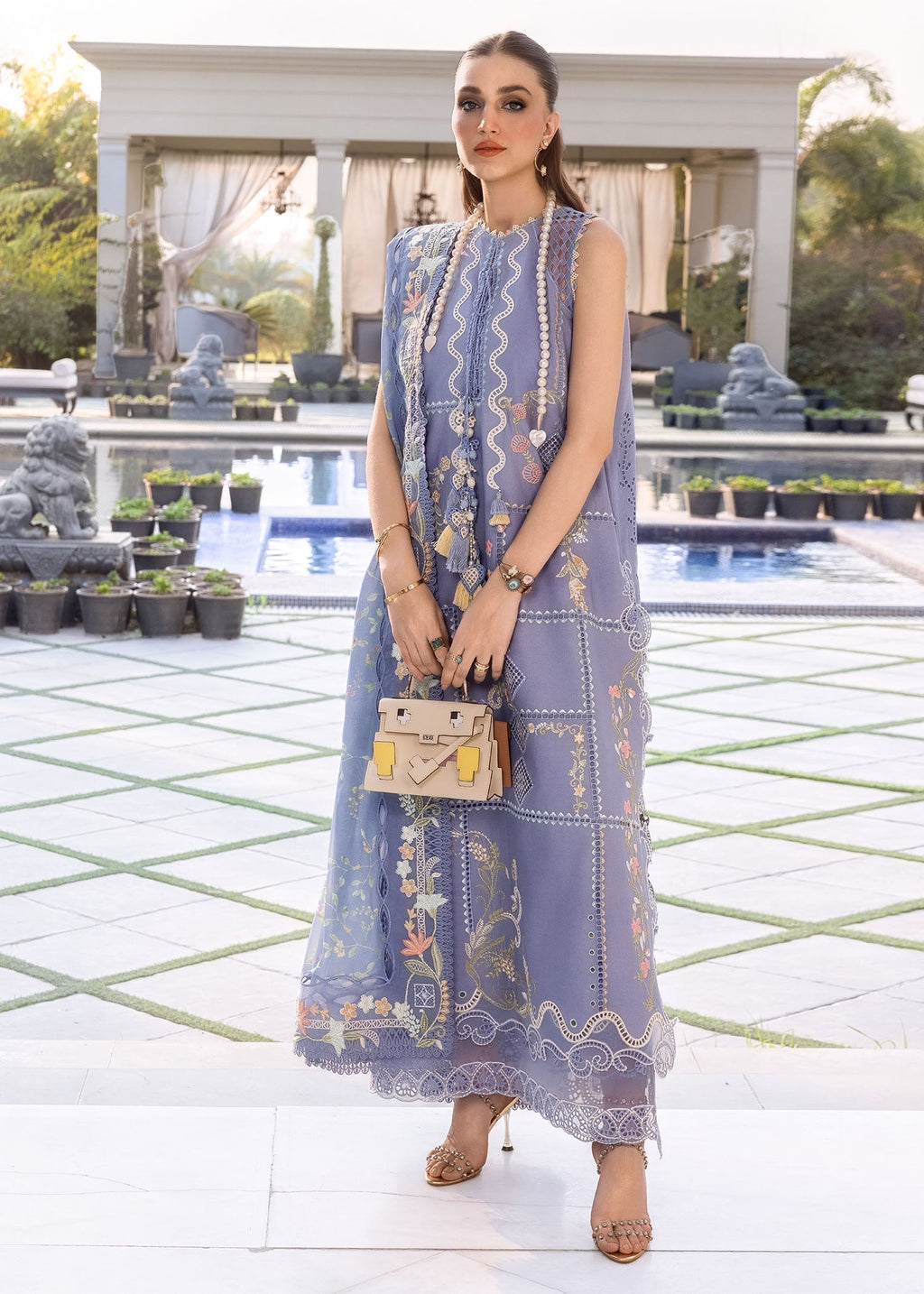 Crimson | Flow By Crimson Lawn'26 | FLORAL SERENITY-D1B