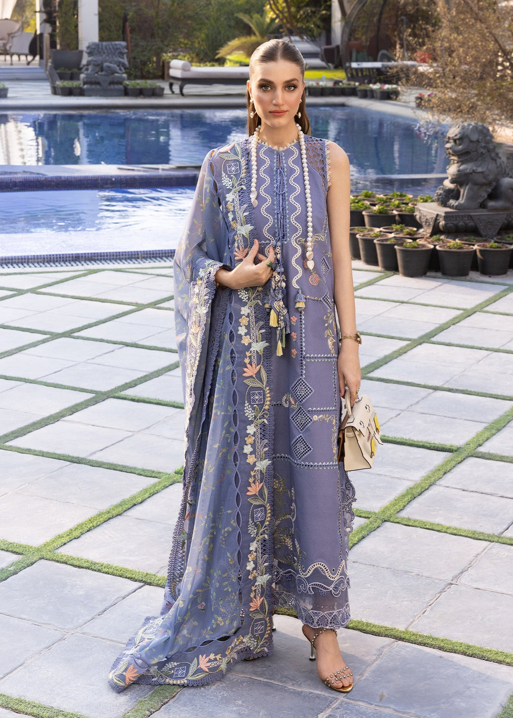 Crimson | Flow By Crimson Lawn'26 | FLORAL SERENITY-D1B