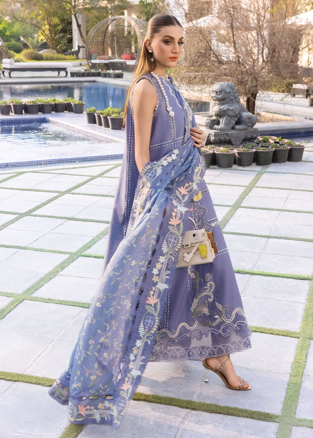 Crimson | Flow By Crimson Lawn'26 | FLORAL SERENITY-D1B