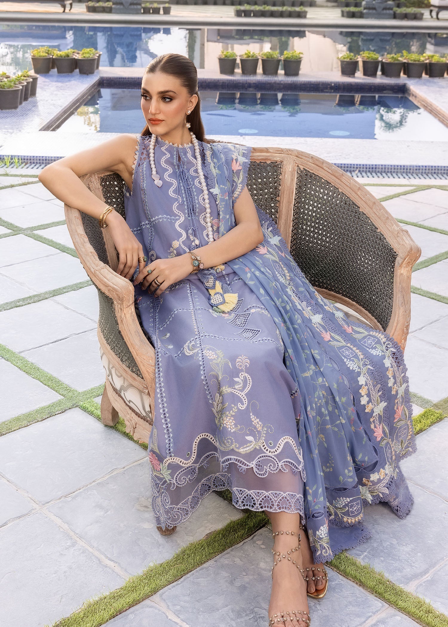 Crimson | Flow By Crimson Lawn'26 | FLORAL SERENITY-D1B