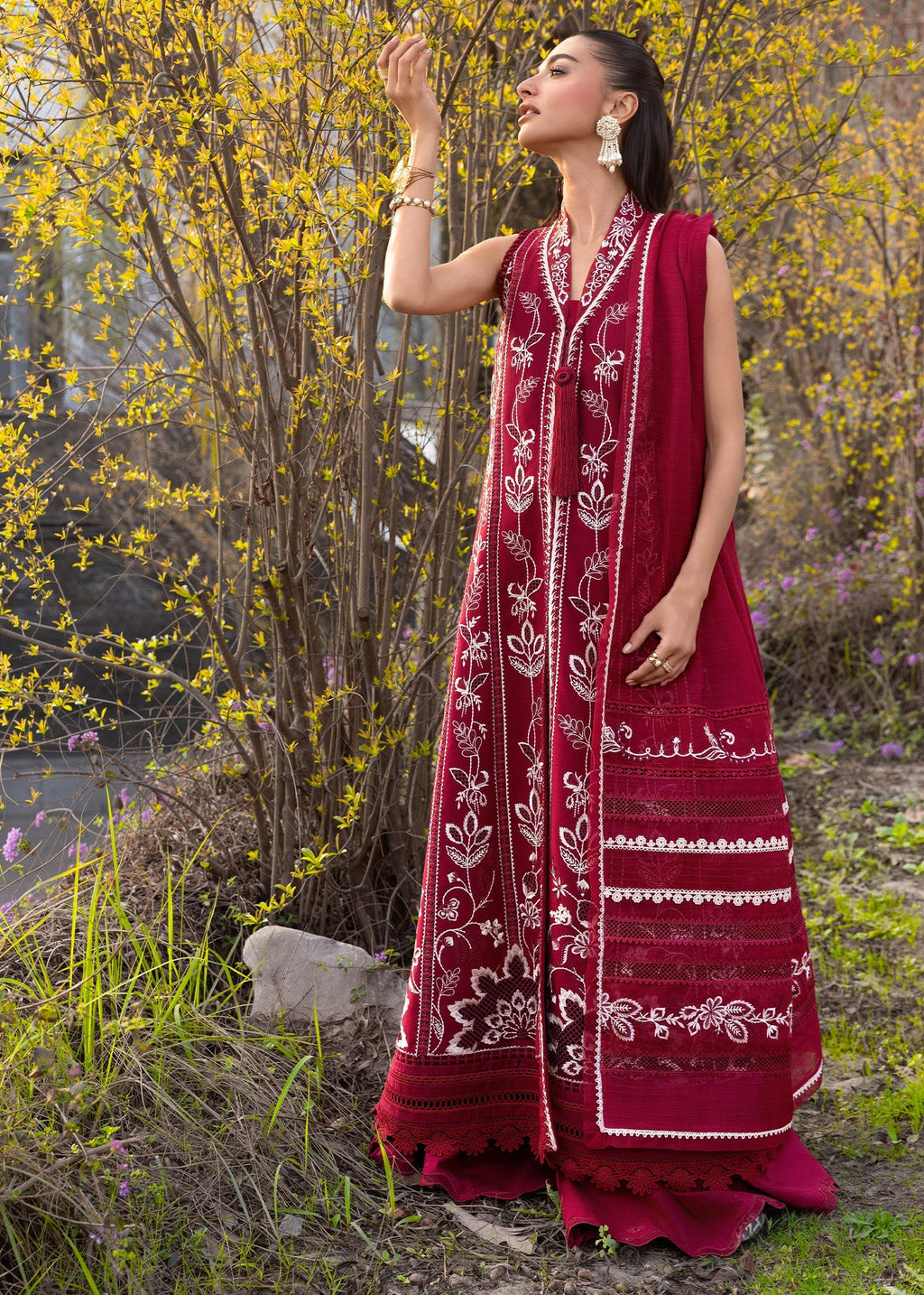 Crimson | Flow By Crimson Lawn'26 | A HANDMADE TALE-D5A