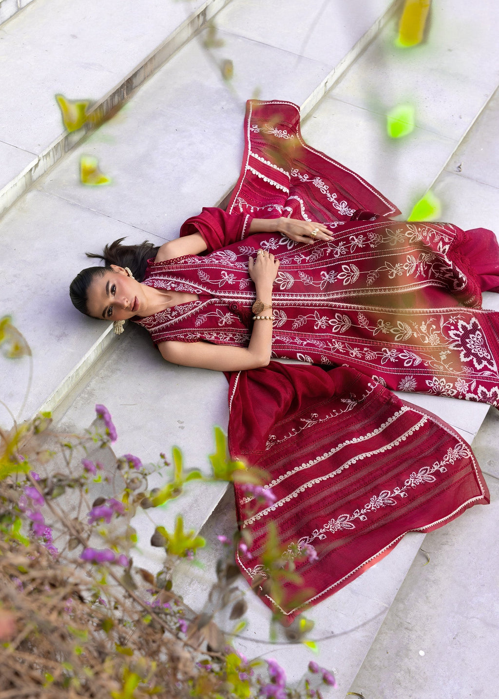 Crimson | Flow By Crimson Lawn'26 | A HANDMADE TALE-D5A