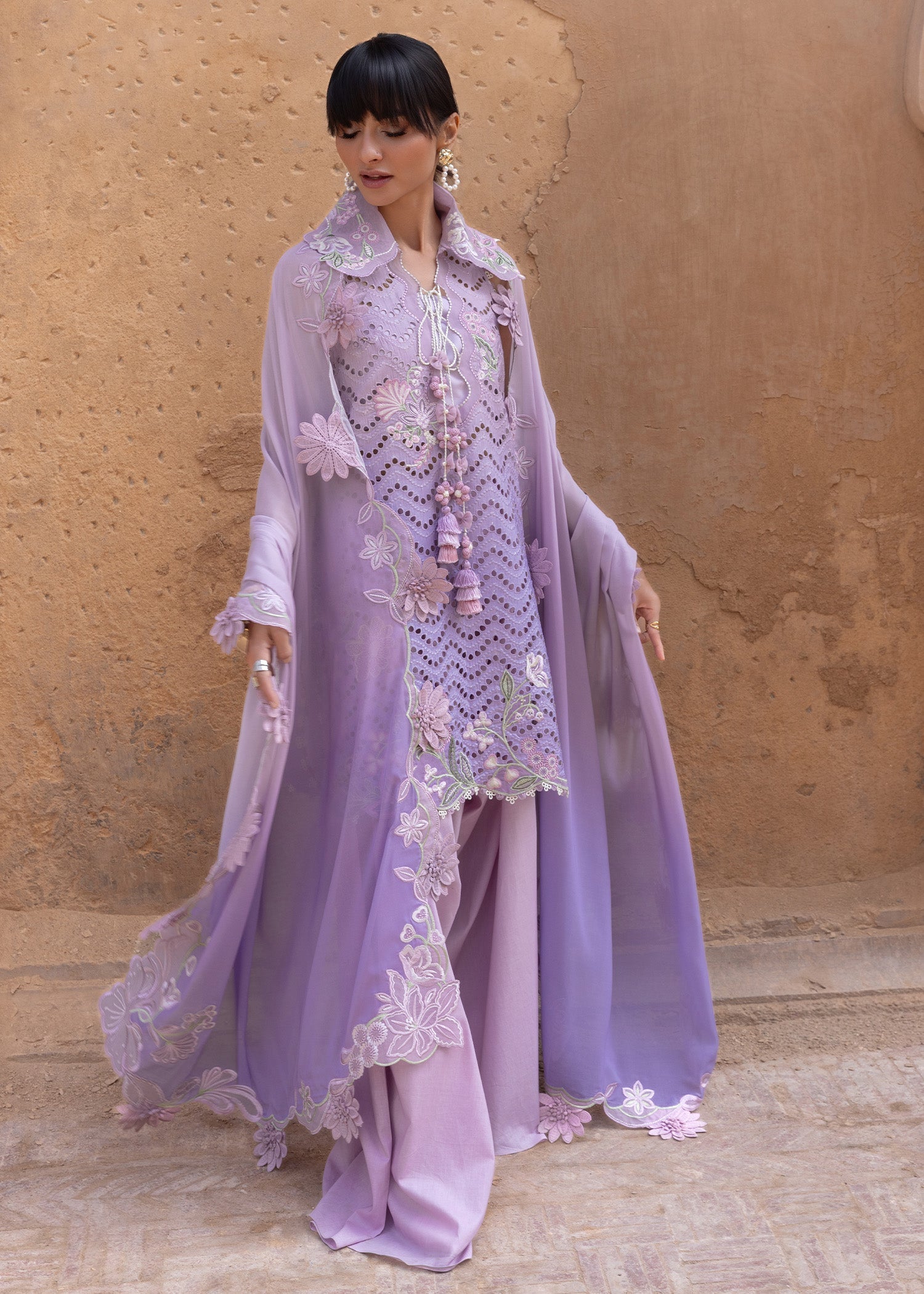 Crimson | Flow By Crimson Lawn'26 | OMBRE LOVE - D8B