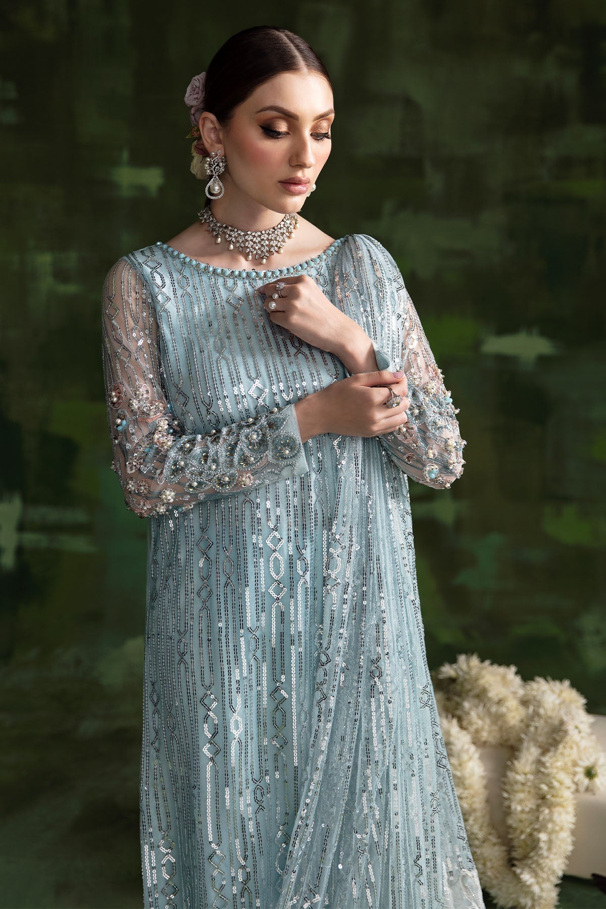 Nureh | Luxury Pret Formals | AQUA MOON