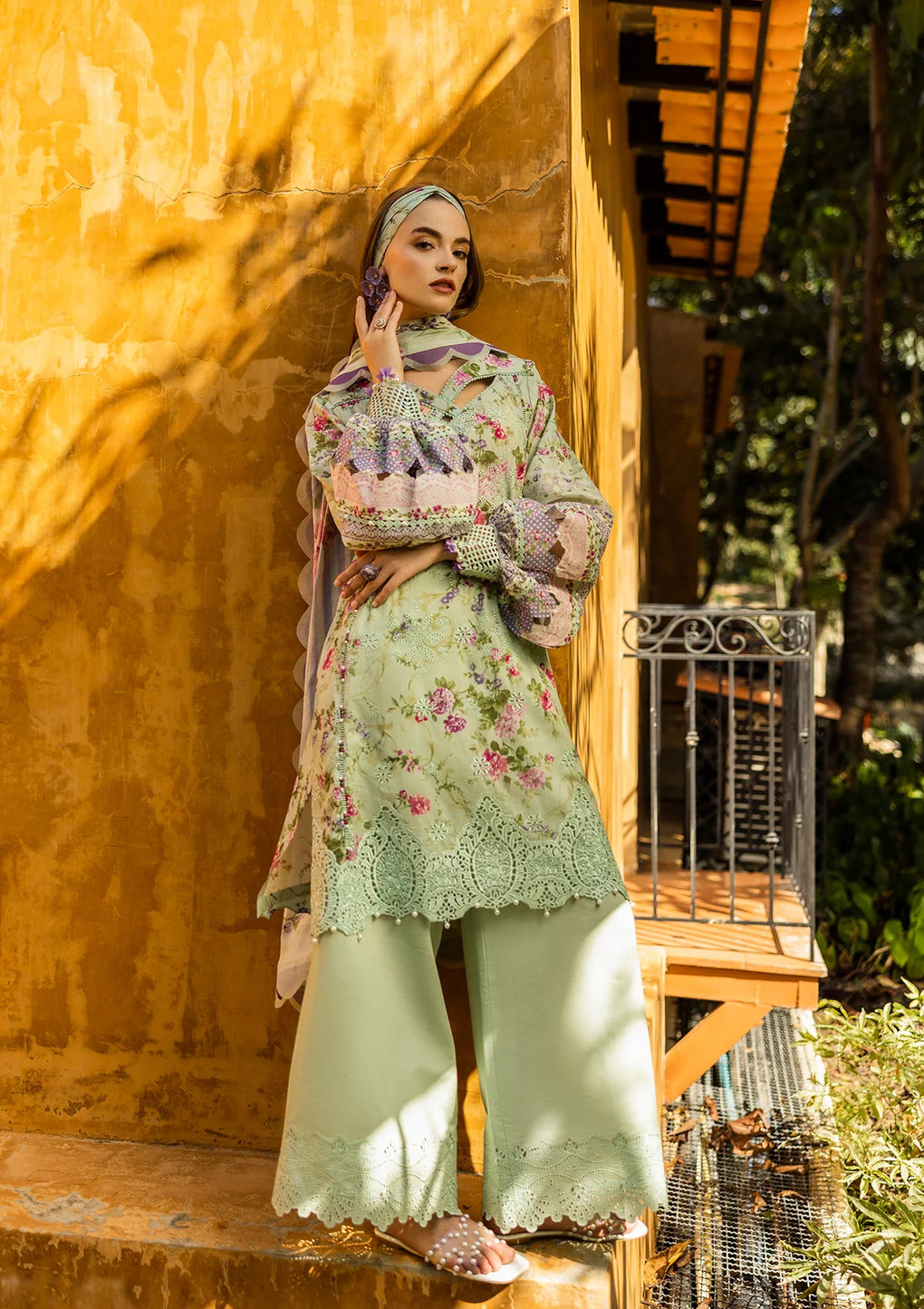 Elaf Premium | Print Chikankari 25 | ELK-03A FLOREALE