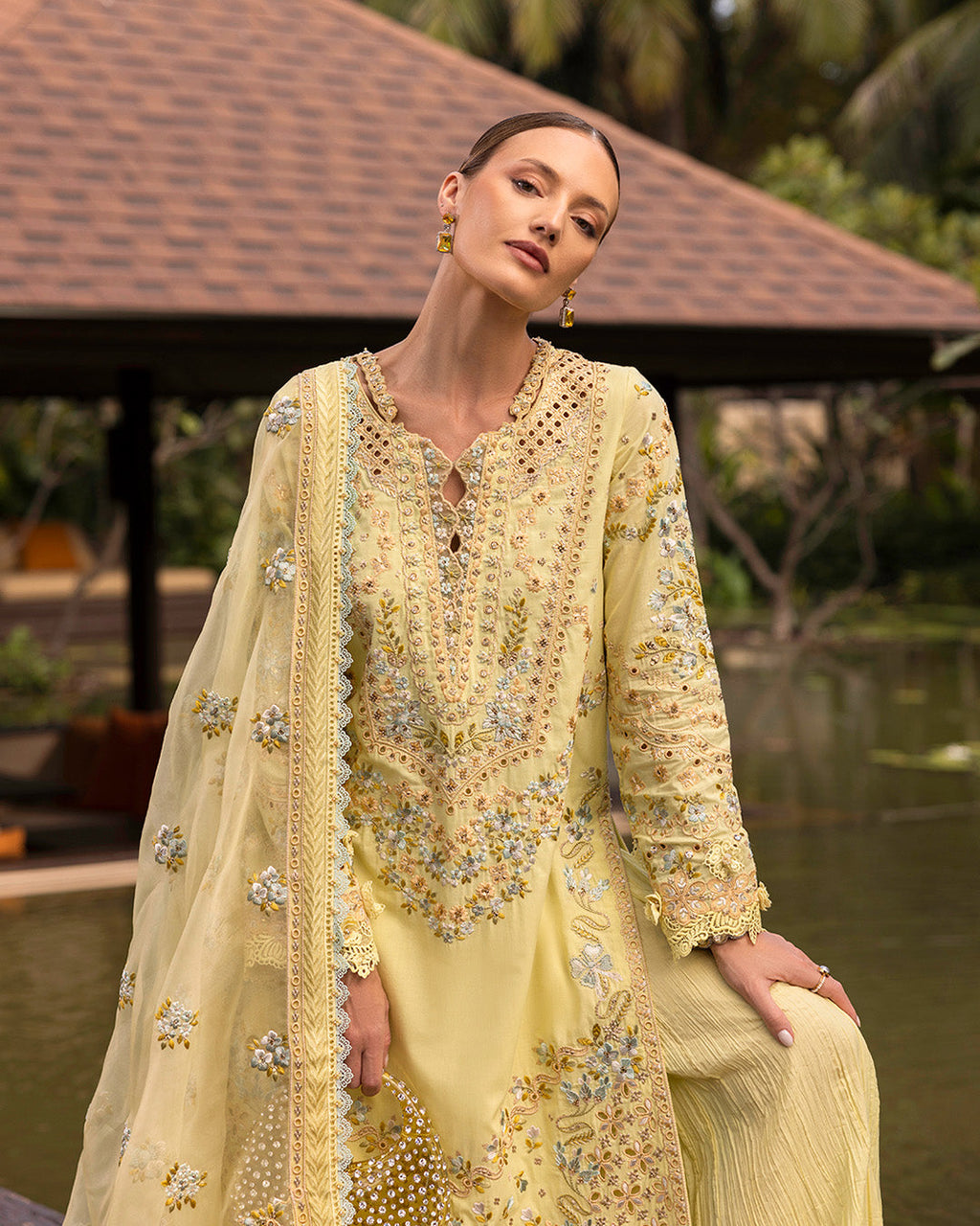 Faiza Saqlain | Zinnia Lawn 25 | Azalea - House Of Anaya