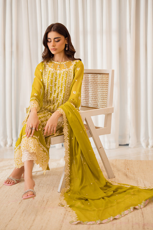 Azure | Ensembles Embroidered Formals | Amber Glow - Riwayat-e-Khas