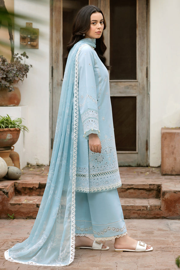 Farasha | Summer Weaves Embroidered lawn'26 | Sky Haze