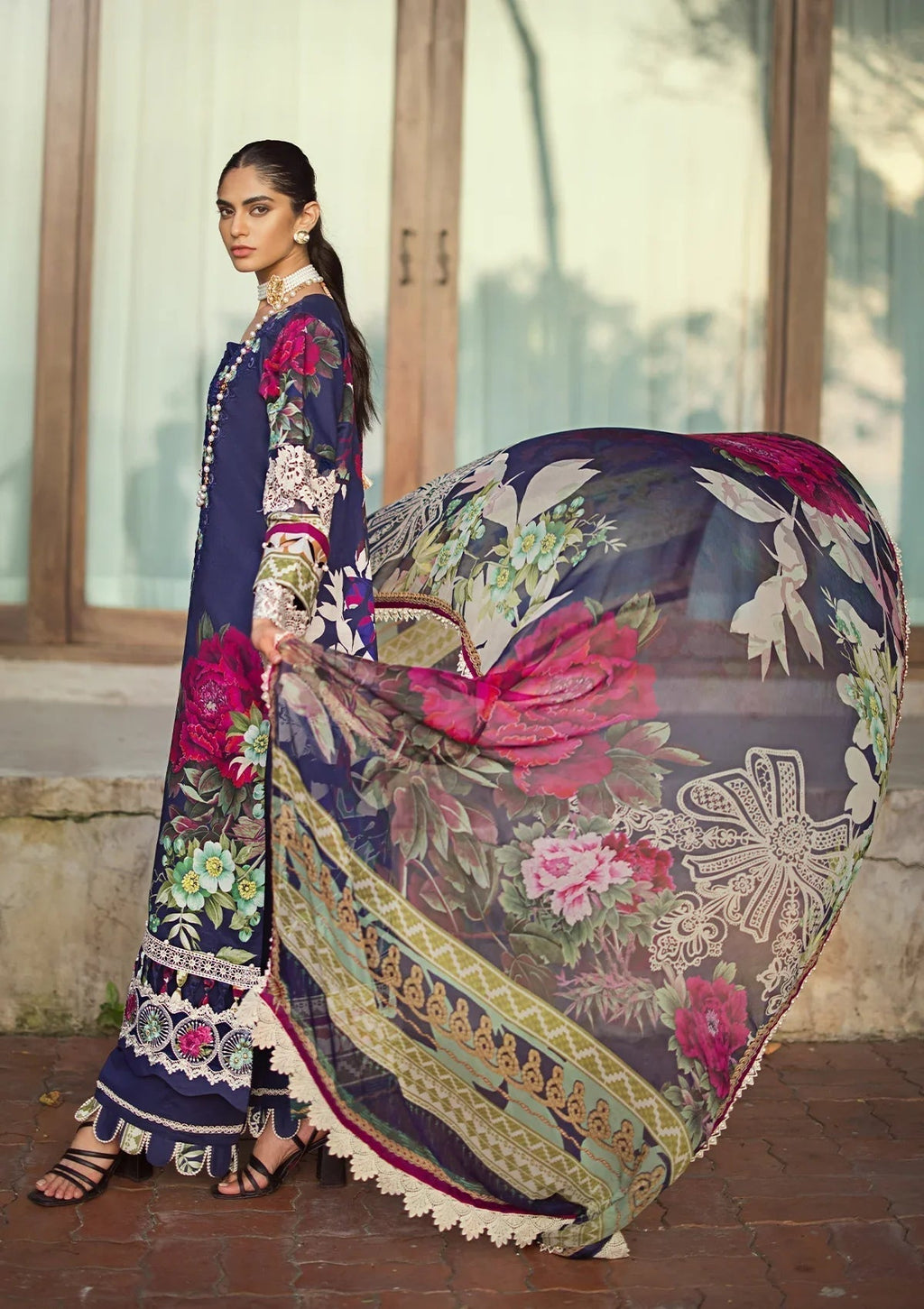 ELAF Signature Embroidered Lawn 3Pc Suit ESL-08A SINCLAIR